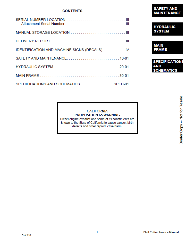 6903303 Bobcat Flail Cutter Service & Maintenance Manual PDF