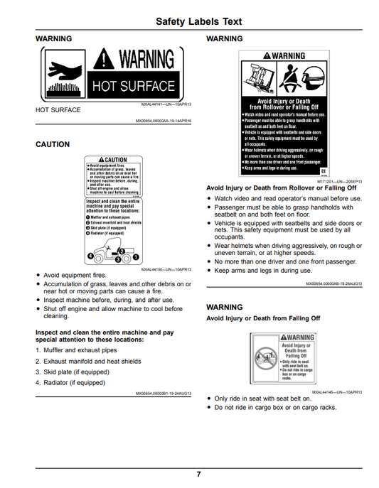JOHN DEERE XUV855E, XUV855M GATOR™ UTILITY VEHICLE OPERATOR MANUAL OMUC14273