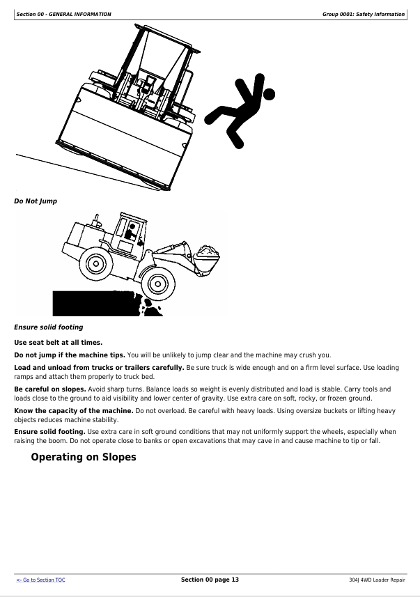 JOHN DEERE 304J 4WD LOADER REPAIR TECHNICAL MANUAL TM11217