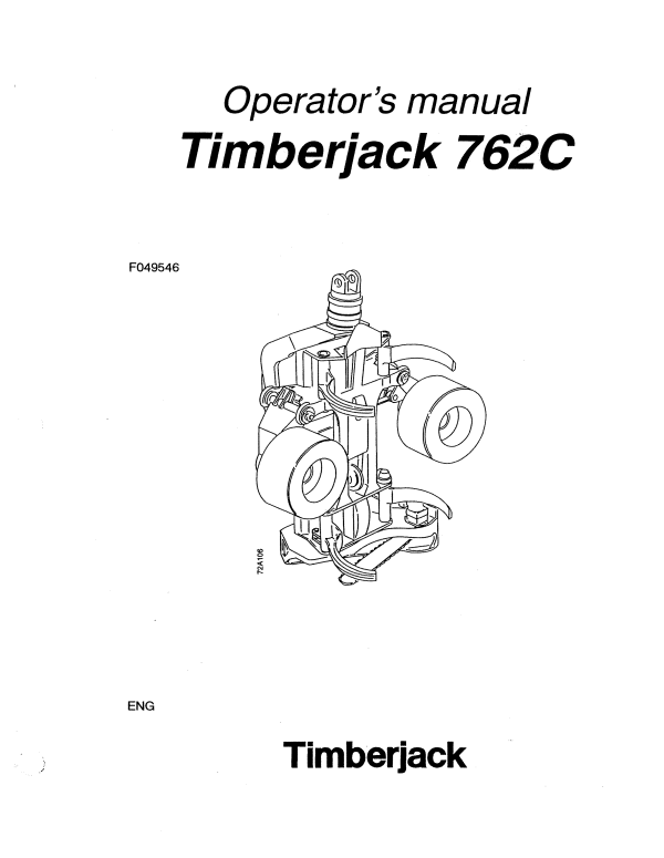 JOHN DEERE 762C TIMBERJACK OPERATOR MANUAL F049546