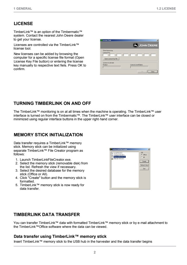 JOHN DEERE 1070E, 1170E, 1270E, 1470E TIMBERLINK OPERATOR INSTRUCTION MANUAL F076802