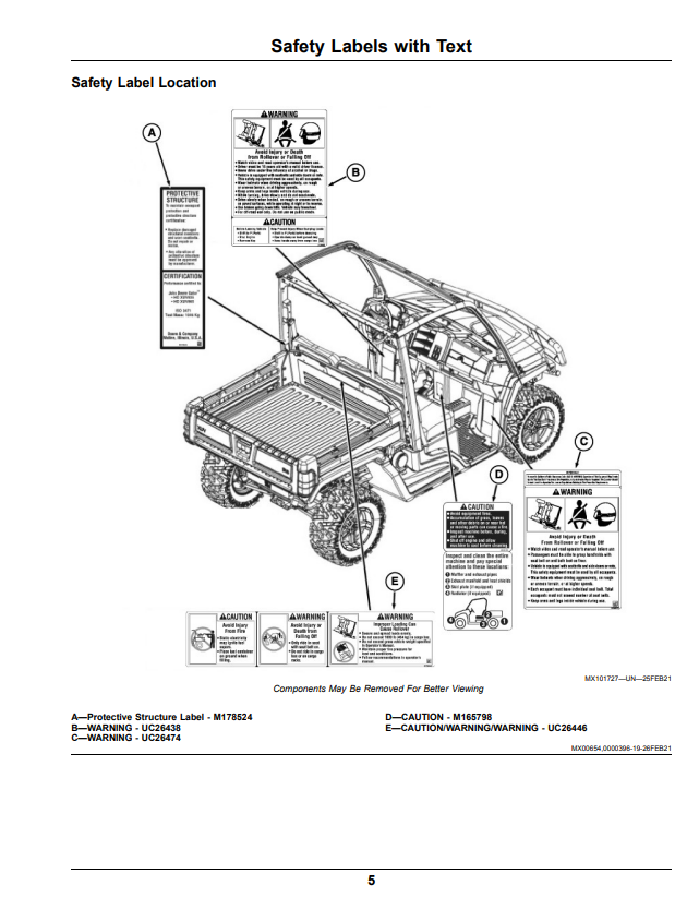 JOHN DEERE XUV865E, XUV865M, XUV865R GATOR™ UTILITY VEHICLES OPERATOR MANUAL OMUC36830