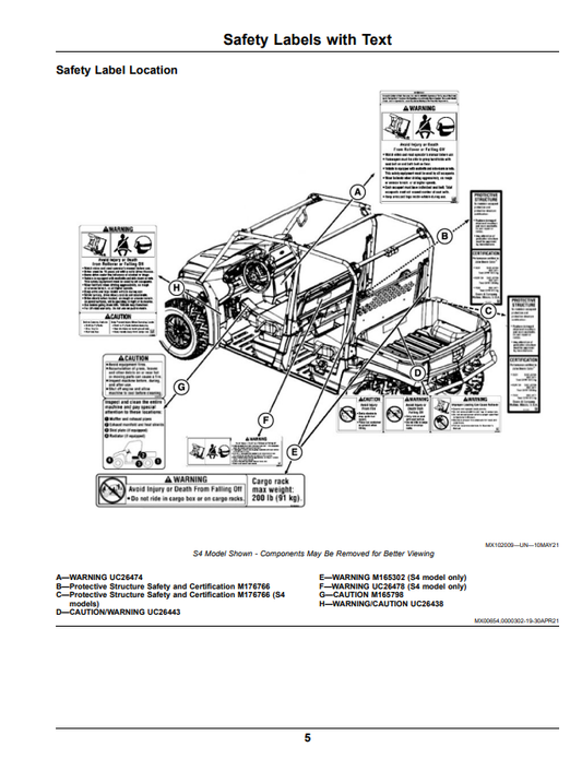 JOHN DEERE XUV590E, XUV590M, XUV590E S4, XUV590M S4 GATOR™ UTILITY VEHICLES OPERATOR MANUAL OMUC36889