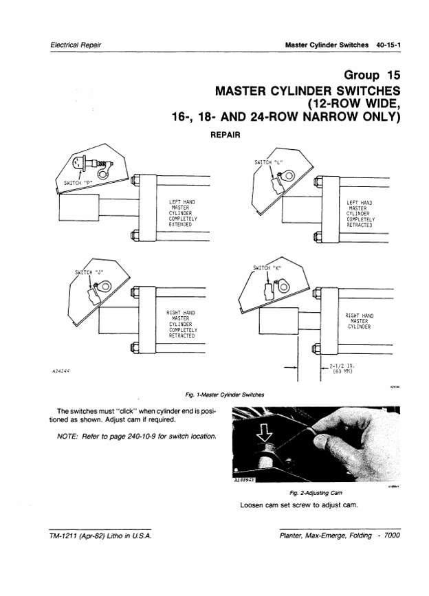 JOHN DEERE MAX-EMERGE 7000 FOLDING PLANTER TECHNICAL MANUAL TM1211