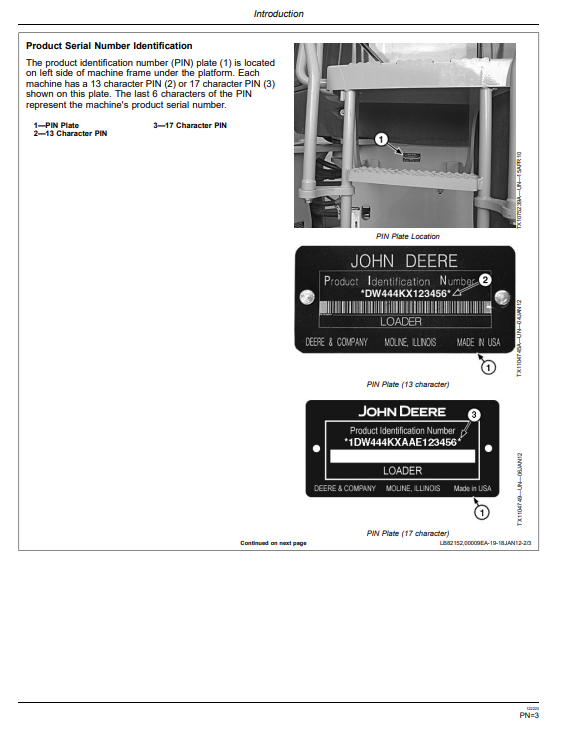 JOHN DEERE 444K 4WD LOADER OPERATOR MANUAL OMT260588