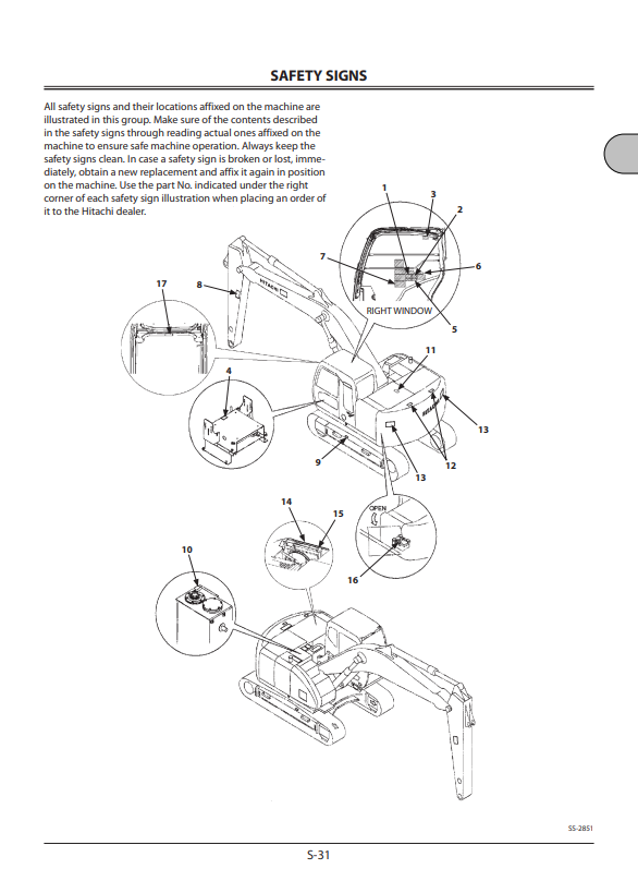 JOHN DEERE ZAXIS 225USLC-3 HYDRAULIC EXCAVATOR OPERATOR MANUAL EM1U4NA12