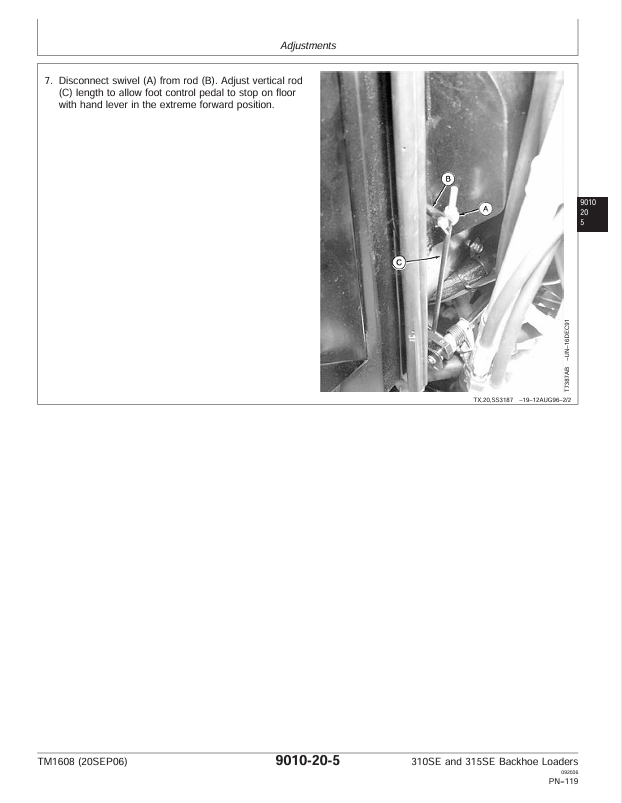 JOHN DEERE 310SE AND 315SE BACKHOE LOADER OPERATION AND TEST TECHNICAL MANUAL TM1608