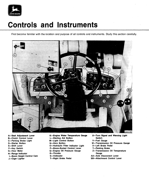 JOHN DEERE JD644-B LOADER OPERATOR MANUAL OMT68749
