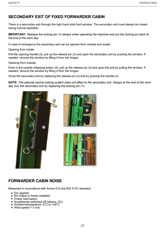 JOHN DEERE 1110G / 1210G / 1510G FINAL TIER 4 FIXED CABIN, GEN II CTL FORWARDER OPERATOR INSTRUCTION MANUAL F723212