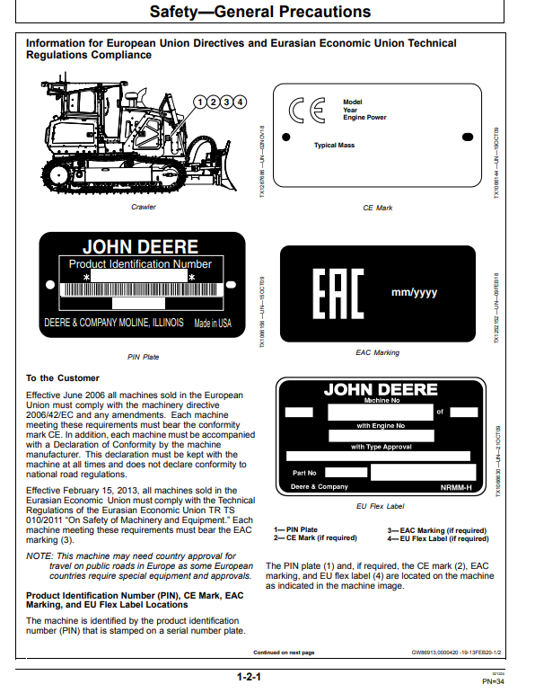 JOHN DEERE 700L CRAWLER DOZER OPERATOR MANUAL OMT409550X19