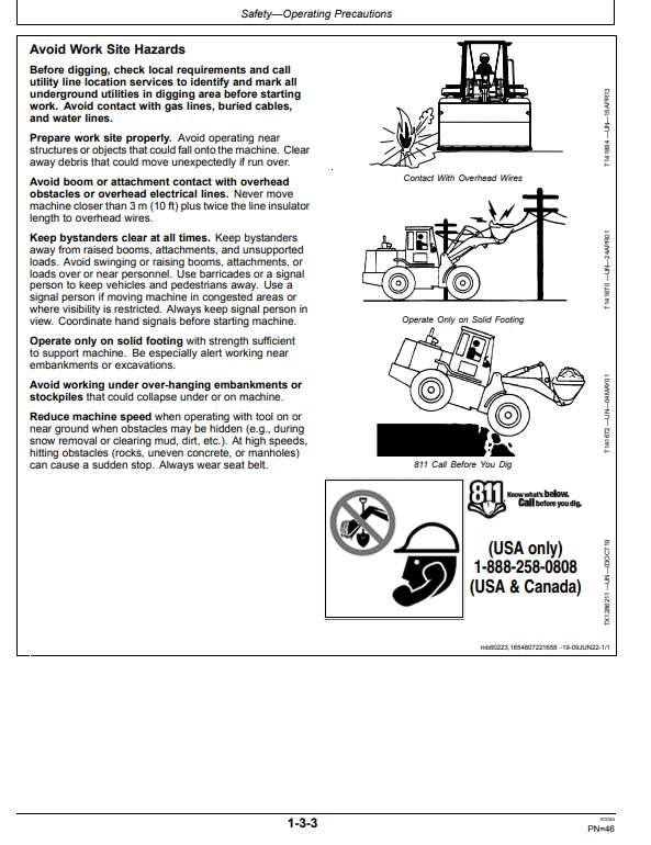 JOHN DEERE 444 G-TIER, GEN-A 4WD LOADER OPERATOR MANUAL OMT440975X019