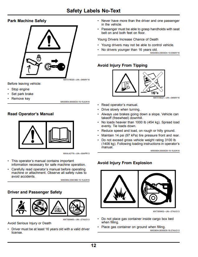 JOHN DEERE XUV855D GATOR™ UTILITY VEHICLE OPERATOR MANUAL OMM178610