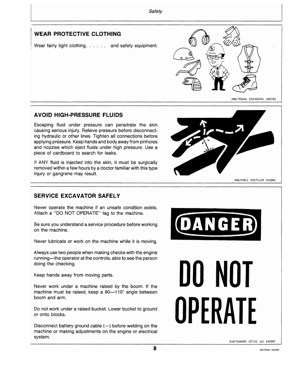 JOHN DEERE 490 EXCAVATOR OPERATOR MANUAL OMT114465