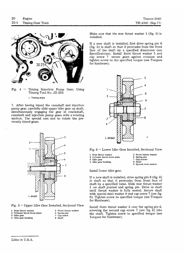 JOHN DEERE 2040 TRACTOR TECHNICAL MANUAL TM4300
