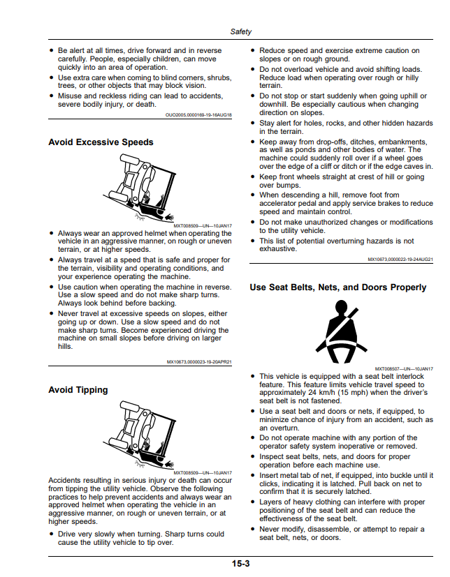 JOHN DEERE XUV590M AND XUV590M S4 GATOR™ UTILITY VEHICLES OPERATOR MANUAL OMUC42289