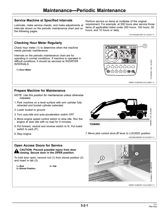 JOHN DEERE 190DW AND 220DW WHEELED EXCAVATOR OPERATOR MANUAL OMT233886