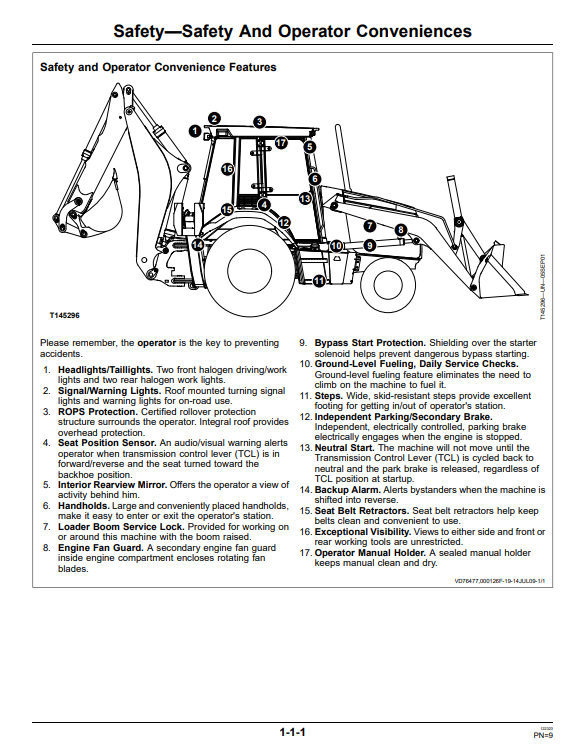 JOHN DEERE 310J AND 310SJ BACKHOE LOADER OPERATOR MANUAL OMT210365