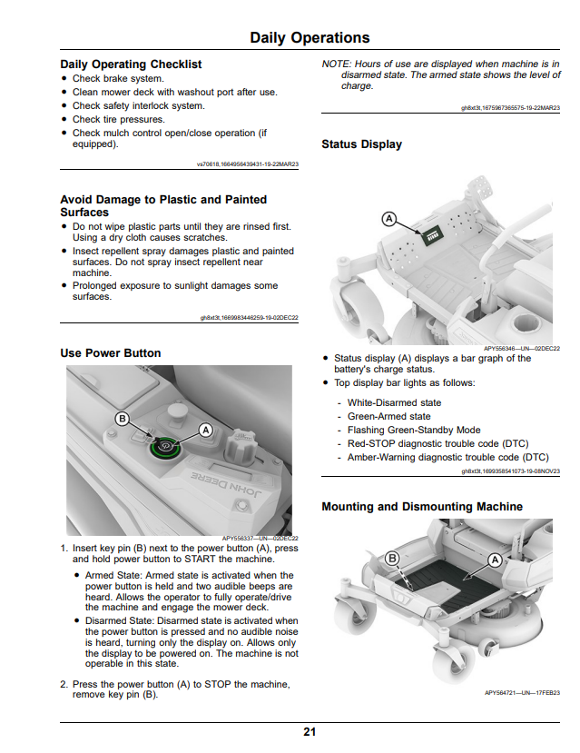 JOHN DEERE Z370R AND Z380R RESIDENTIAL ZTRAK MOWER 42A, 48A, AND 54A DECK OPERATOR MANUAL OMUC42875E