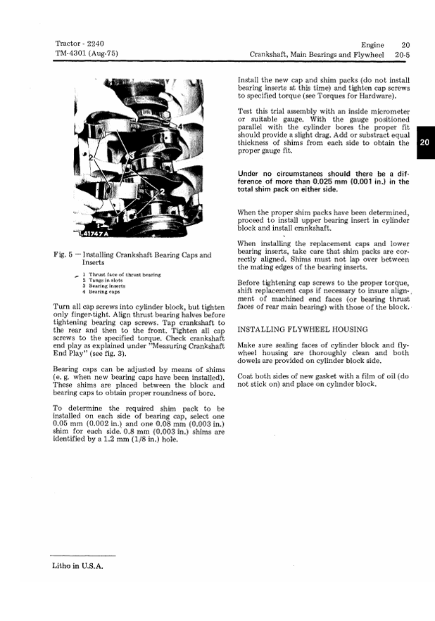 JOHN DEERE 2240 TRACTOR TECHNICAL MANUAL TM4301