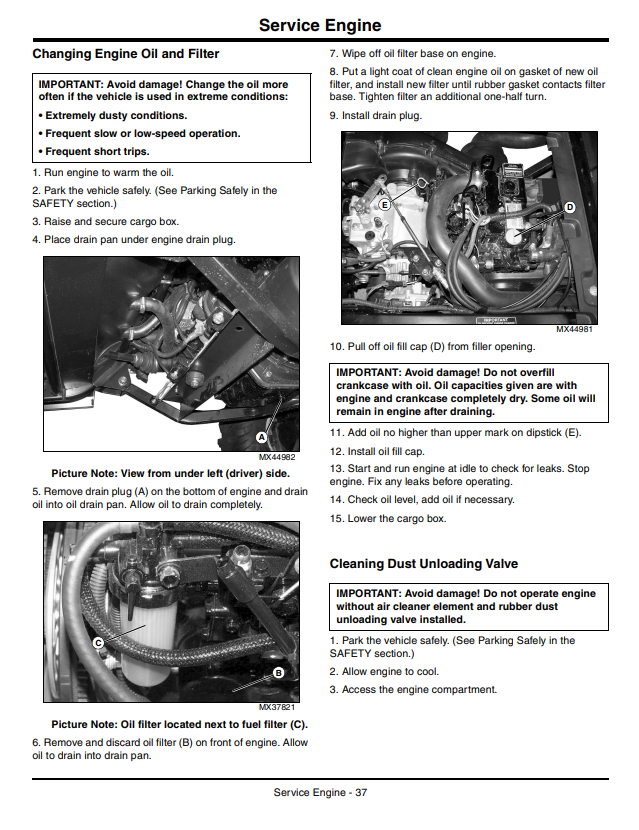 JOHN DEERE GATOR™ UTILITY VEHICLE XUV 855D VEHICLE OPERATOR MANUAL OMM166784