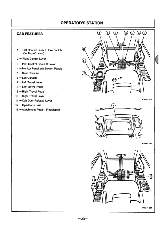 HITACHI EX120-2 EXCAVATOR OPERATOR MANUAL EM12N13