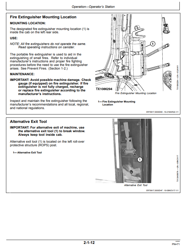 JOHN DEERE 250GLC EXCAVATOR OPERATOR MANUAL OMT457226X019
