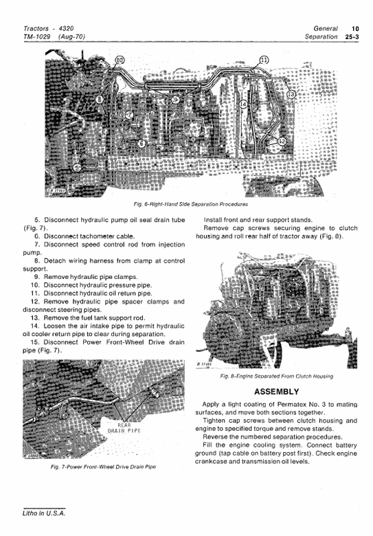 JOHN DEERE 4320 TRACTOR TECHNICAL MANUAL TM1029
