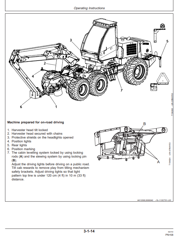 JOHN DEERE 1270D HARVESTER OPERATOR MANUAL OMF066998