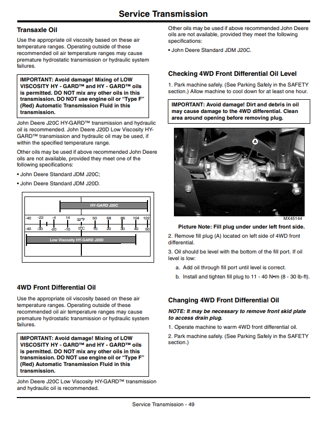 JOHN DEERE GATOR™ UTILITY VEHICLE XUV 855D VEHICLE OPERATOR MANUAL OMM166784