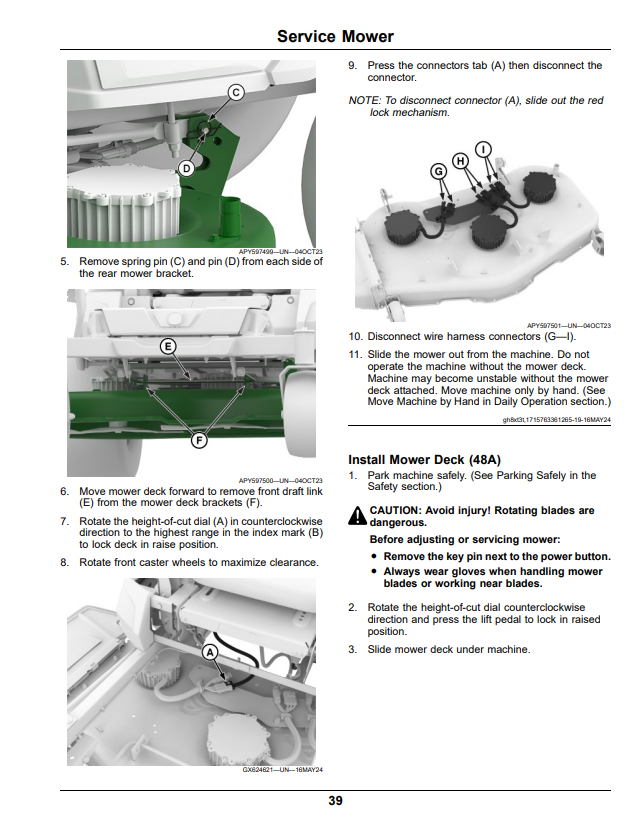 JOHN DEERE Z370R AND Z380R RESIDENTIAL ZTRAK MOWER 42A, 48A, AND 54A DECK OPERATOR MANUAL OMUC42875E