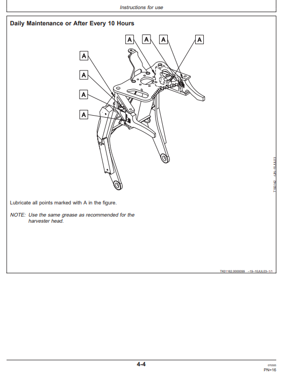 JOHN DEERE 758 HD MULTI-TREE-HANDLING DEVICE OPERATOR MANUAL OMF069890