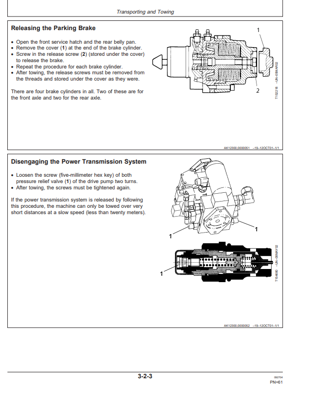 JOHN DEERE 1270D HARVESTER OPERATOR MANUAL OMF066998