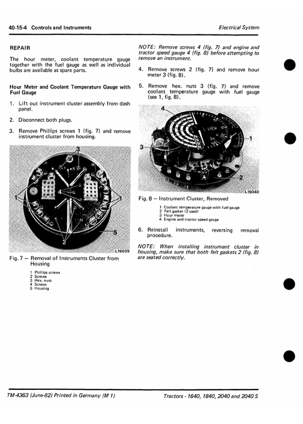 JOHN DEERE 1640, 1840, 2040 AND 2040S TRACTOR TECHNICAL MANUAL TM4363