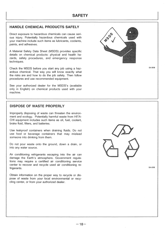 HITACHI EX100-3, EX100M-3, EX120-3 EXCAVATOR OPERATOR MANUAL EM12S111