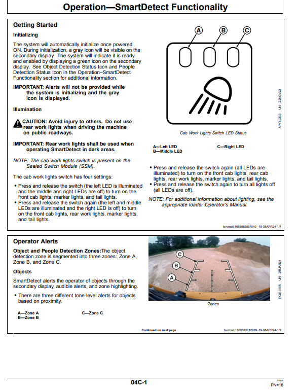 JOHN DEERE 444 P, 524 P, 544 P, 624 P, 644 P, 724 P SMARTDETECT™ FOR WHEEL LOADER OPERATOR MANUAL OMPFP23745