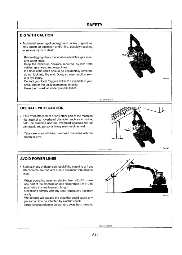 HITACHI EX33U EXCAVATOR OPERATOR MANUAL EM1BP12
