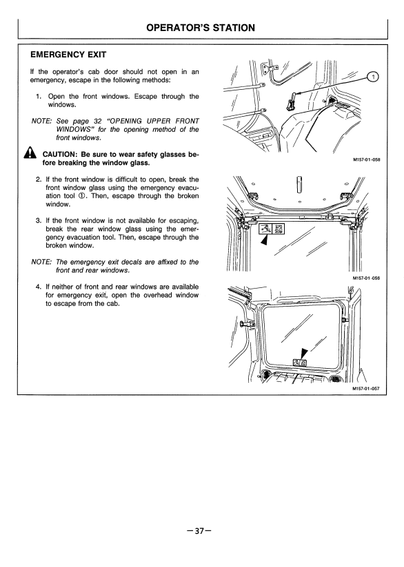 HITACHI EX300-5, EX350LC-5, EX350H-5, EX350LCH-5, EX370HD-5 EXCAVATOR OPERATOR MANUAL EM1H111