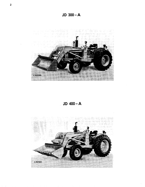 JOHN DEERE JD300-A AND JD400-A BACKHOE LOADER OPERATOR MANUAL OML27245