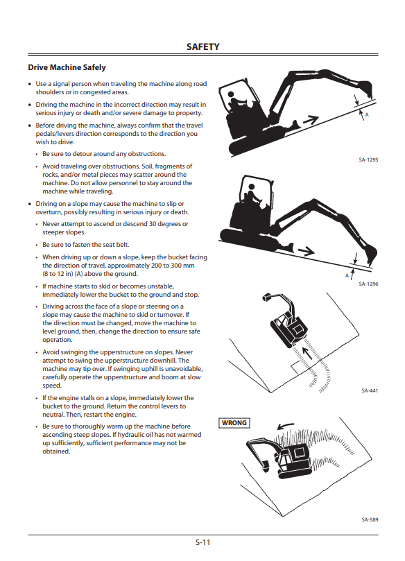 HITACHI ZAXIS 27U-3, 30U-3, 35U-3, 40U-3, 50U-3 HYDRAULIC EXCAVATOR OPERATOR MANUAL EM1NE12