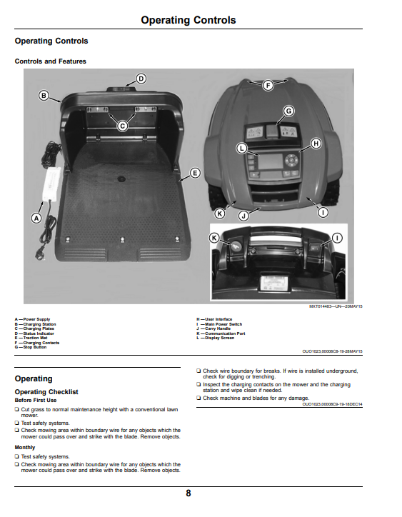 JOHN DEERE MOWIT 500F SERIES II ROBOTIC MOWER OPERATOR MANUAL OMSAU15218