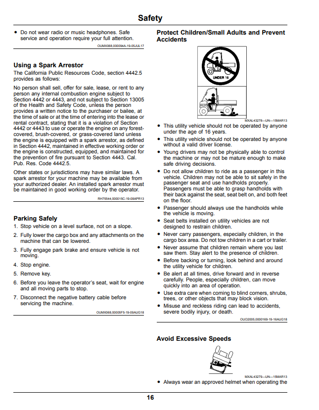 JOHN DEERE XUV865E, XUV865M, XUV865R GATOR™ UTILITY VEHICLE OPERATOR MANUAL OMUC13637