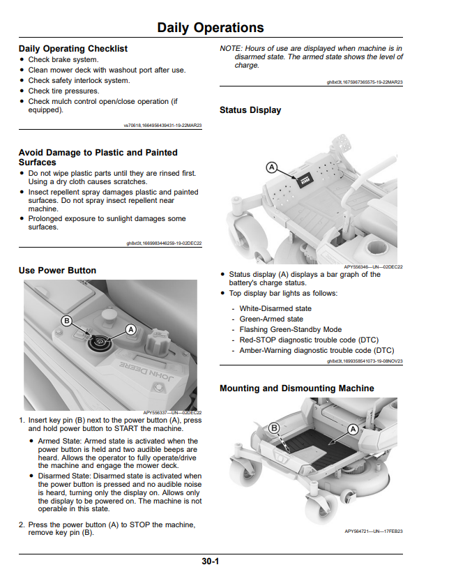 JOHN DEERE Z370R AND Z380R RESIDENTIAL ZTRAK MOWER 42A, 48A, AND 54A DECK OPERATOR MANUAL OMUC45300E