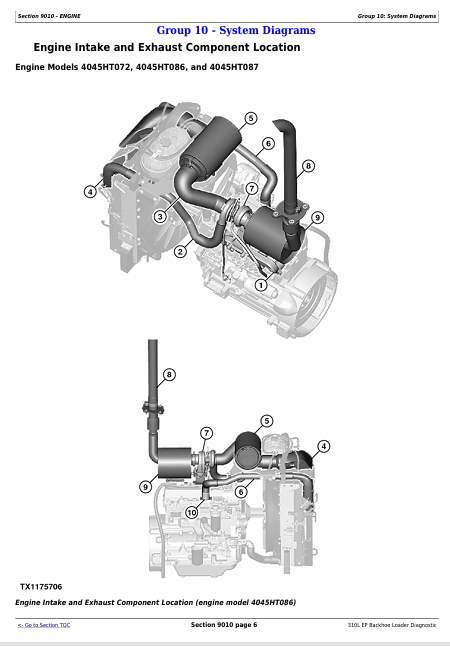 JOHN DEERE 310L EP BACKHOE LOADER DIAGNOSTIC OPERATION AND TEST MANUAL TM13289X19