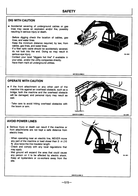 HITACHI EX750-5, EX800H-5 EXCAVATOR OPERATOR MANUAL EM17C31