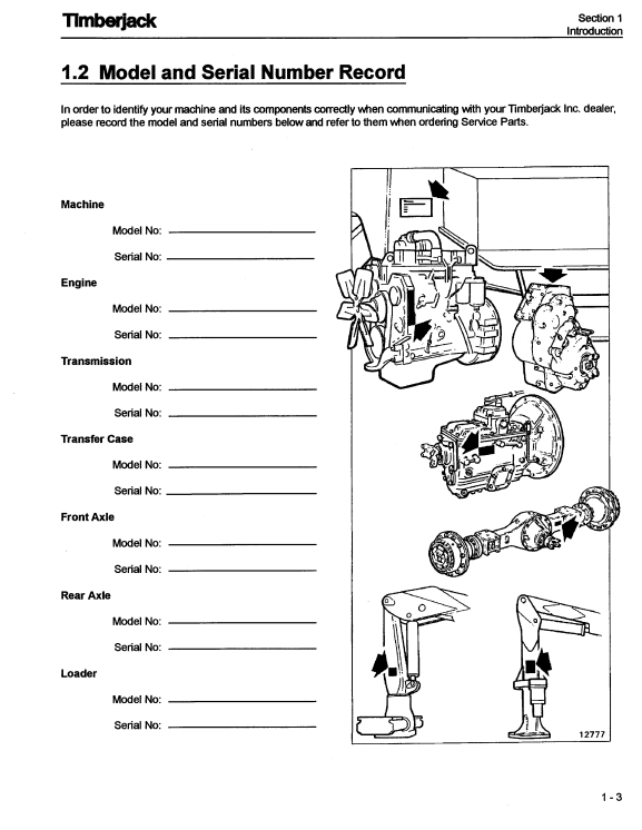 JOHN DEERE TIMBERJACK 230A FORWARDER EQUIPPED WITH F60 LOADER OPERATOR MANUAL F278399