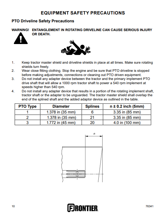 JOHN DEERE DT1136 TRENCHER CAT. I 3-POINT HITCH 0PERATOR AND PARTS MANUAL 5MP76341
