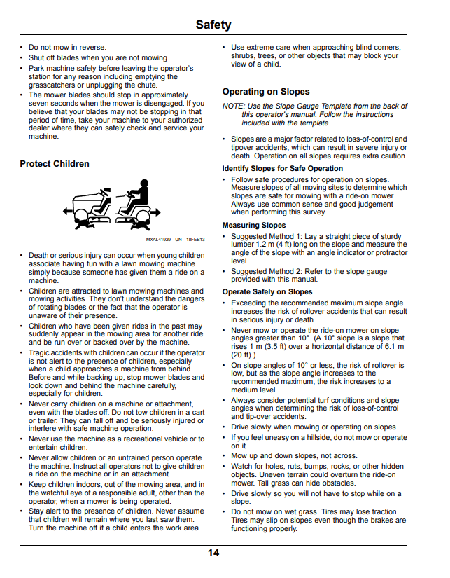 JOHN DEERE X950R TRACTOR OPERATOR MANUAL OMM175337