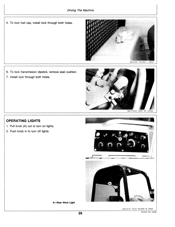JOHN DEERE 555A CRAWLER LOADER OPERATOR MANUAL OMT75124