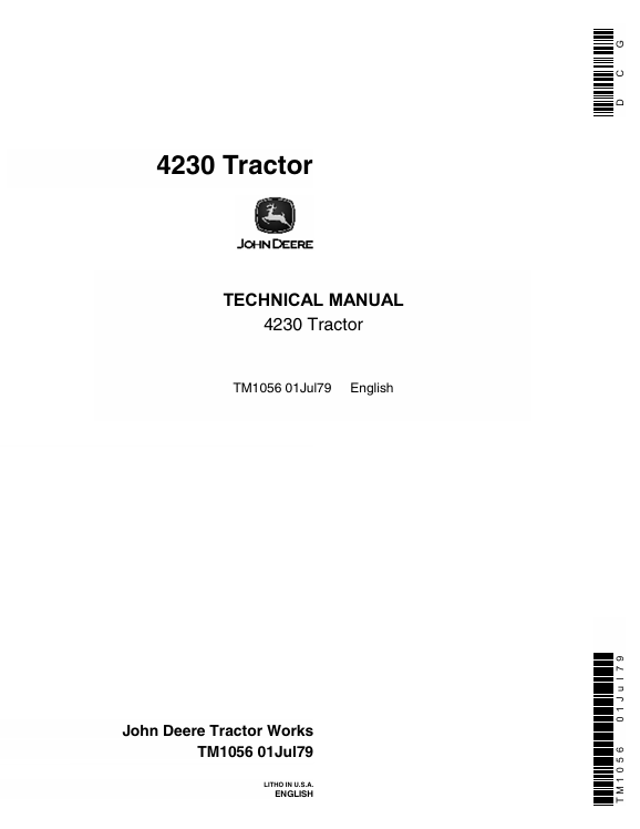 JOHN DEERE 4230 TRACTOR TECHNICAL MANUAL TM1056