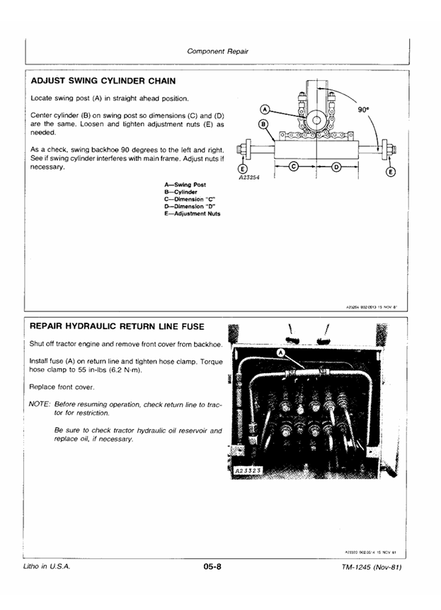 JOHN DEERE 1550 AND 1650 BACKHOE TECHNICAL MANUAL TM1245